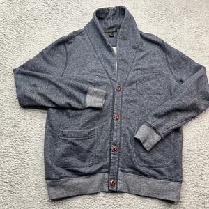 Lachlan Shawn Collar Cardigan Sweater Mens L Blue Pockets Button Up GrandpaCore